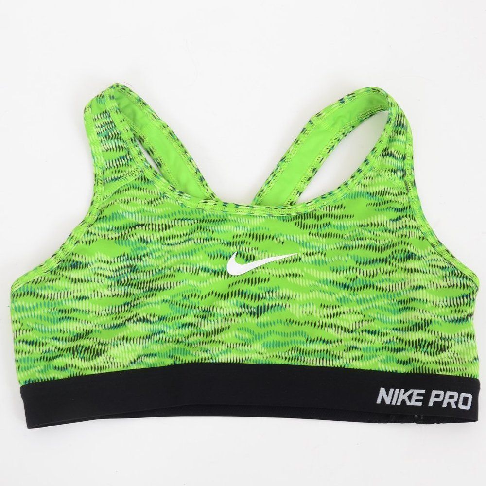 Nike Dri Fit Womens Sports Bra XS Green Pro MD